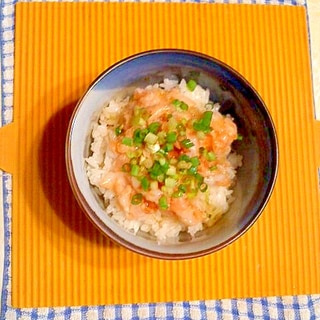 らっきょう酢飯の海鮮丼♪